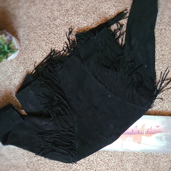 Vintage suede fringe coat - Picture 5 of 6